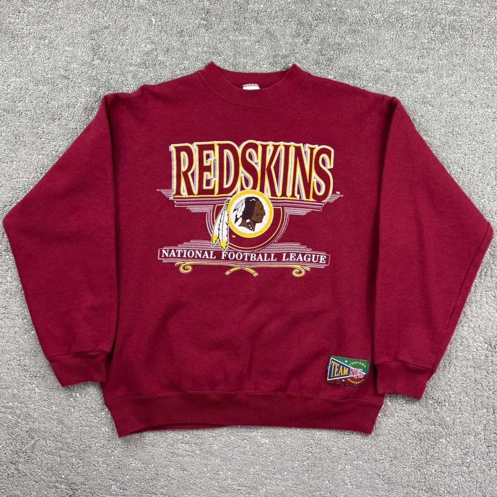 Jostens Redskins Sweatshirt Mens Large Burgundy Vintage NFL Sportswear Gorpcore